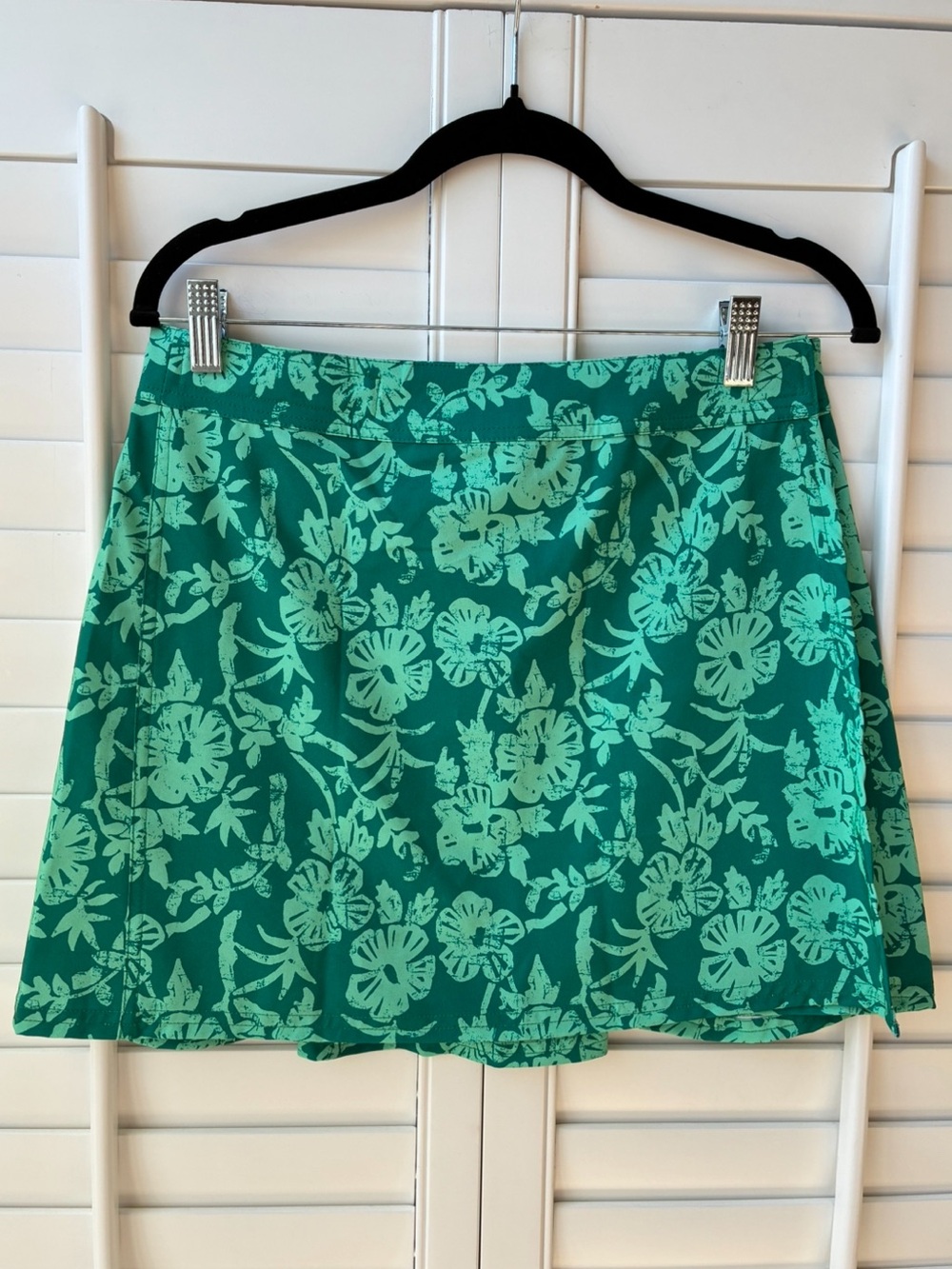 Ripskirt Hawaii wrap skirt green and white S Paia Maui velcro waist Hawaiian
